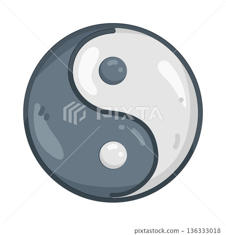 Illustration of Yin yang 136333018