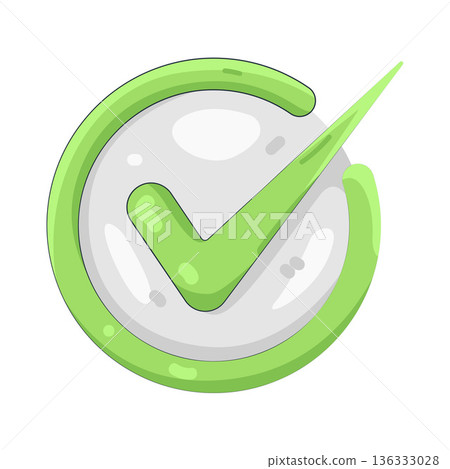 Illustration of tick circle 136333028