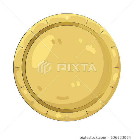 Illustration of gold coin 136333034