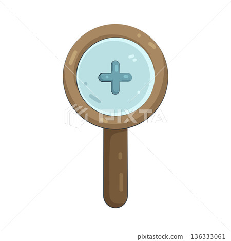 Illustration of zoom in Illustration of zoom in 136333061