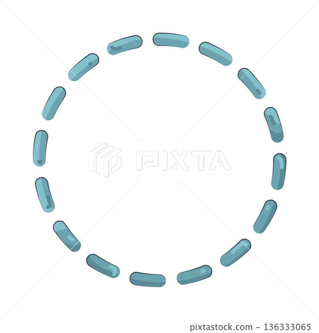 Illustration of dashed line circle Illustration of dashed line circle 136333065