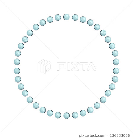 Illustration of dotted circle Illustration of dotted circle 136333066