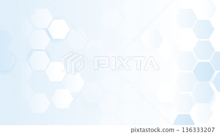 White background with blue hexagons, healthcare concept background 136333207