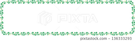 Green Clover Floral Frames for Saint Patrick Celebration 136333293