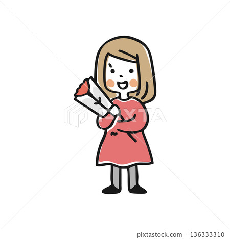 【母親節】手捧鮮花的女孩② 【母親節】手捧鮮花的女孩② 136333310