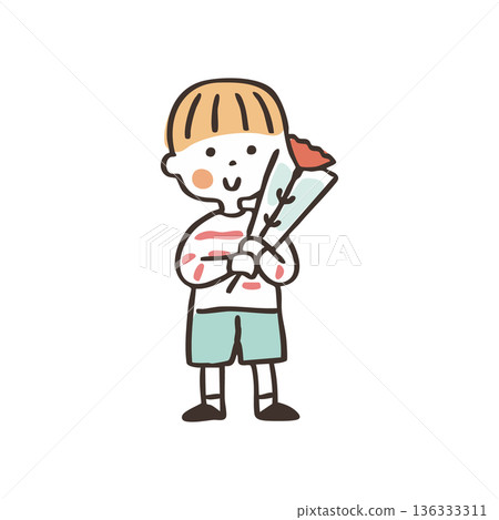 【母親節】男孩手捧花①-1 136333311