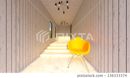 A corridor into which sunlight is inserted A corridor into which sunlight is inserted 136333374