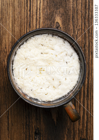 Fermented Milk or Homemade Yogurt 136333387