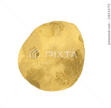 Potato (single item) Hand-drawn watercolor illustration of vegetables 136333772