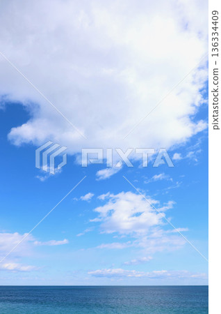 blue sea and sky 136334409
