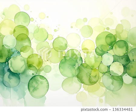 藝術水彩質感，讓人聯想到新鮮嫩葉的香氣，象徵療癒和健康。 136334481