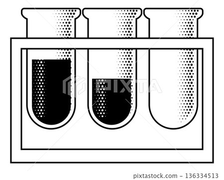 Test Tubes Beaker Flask Rack Retro Science Icon Test Tubes Beaker Flask Rack Retro Science Icon 136334513