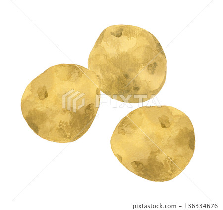 Potato set - Hand-drawn watercolor illustration of vegetables Potato set - Hand-drawn watercolor illustration of vegetables 136334676