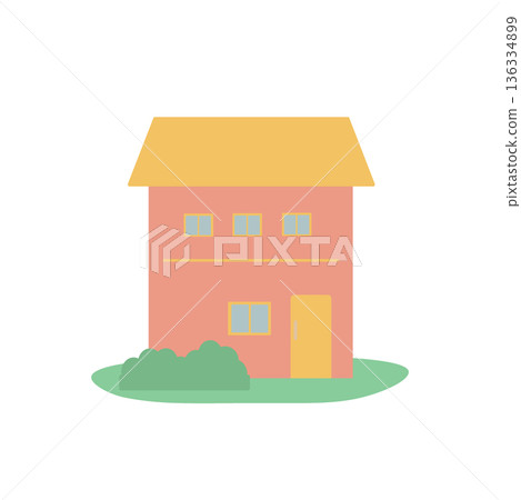 Building material, house illustration, house asset, building 136334899