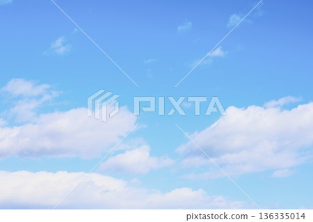 blue sky and white clouds 136335014