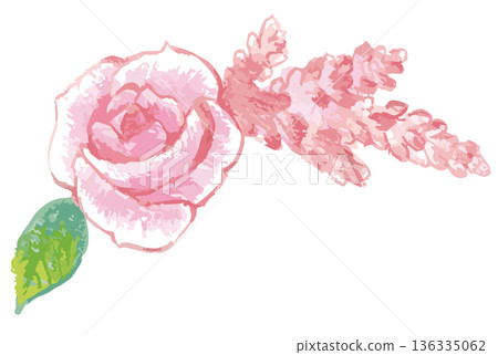 Rose illustration material. Vector illustration material 136335062