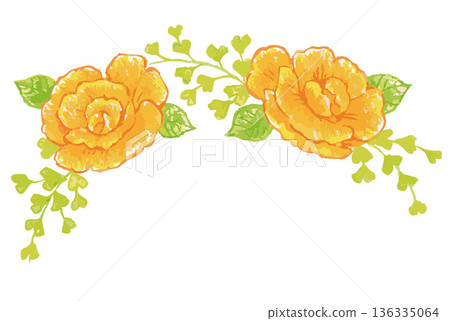 玫瑰插畫素材。向量圖素材 136335064