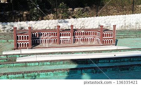 Delhi ,india - miniature of old delhi railway station feb 8 2026 Delhi ,india - miniature of old delhi railway station feb 8 2026 136335421