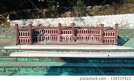 Delhi ,india - miniature of old delhi railway station feb 8 2026 Delhi ,india - miniature of old delhi railway station feb 8 2026 136335422