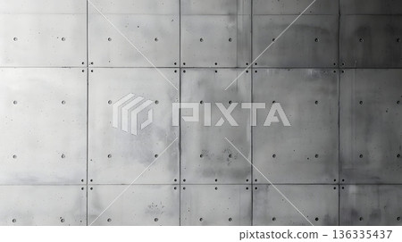 無機且精緻的裸露混凝土牆背景材料 136335437