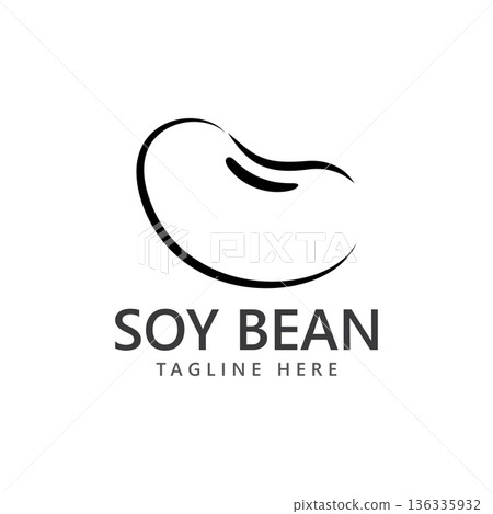 soy bean logo healthy food vector design soy bean logo healthy food vector design 136335932