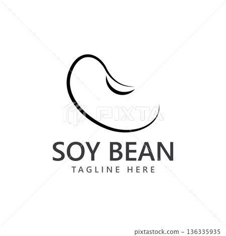 soy bean logo healthy food vector design 136335935