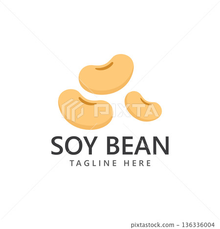soy bean logo healthy food vector design soy bean logo healthy food vector design 136336004