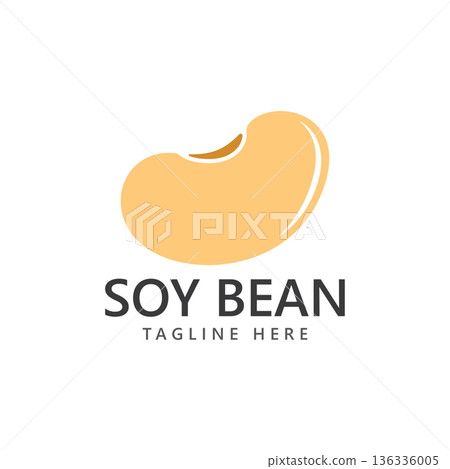 soy bean logo healthy food vector design 136336005