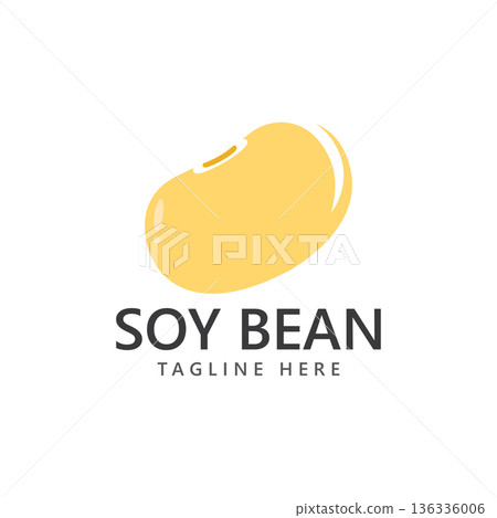 soy bean logo healthy food vector design 136336006
