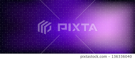 Neon AI pixel gradient bg. Blue, pink and purple gradient background. Abstract digital pattern with dot elements grid. Vibrant cyber futuristic texture. Modern vector illustration 136336040