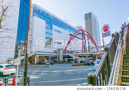 Tokyo cityscape: Tachikawa Station North Exit Rotary Tokyo cityscape: Tachikawa Station North Exit Rotary 136336136