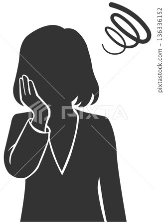 Thinking female silhouette 136336152