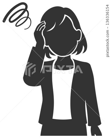 思維女性剪影 思維女性剪影 136336154