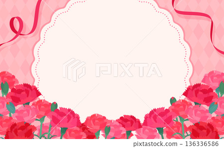 Mother's Day carnation frame_no text_horizontal Mother's Day carnation frame_no text_horizontal 136336586