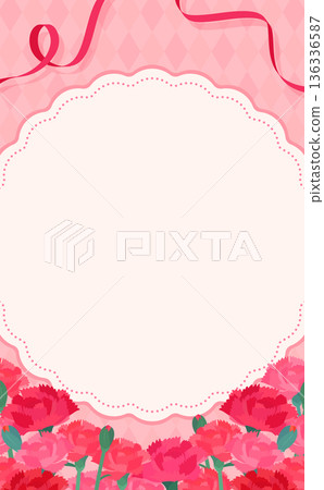 母親節康乃馨相框_無文字_垂直版 136336587