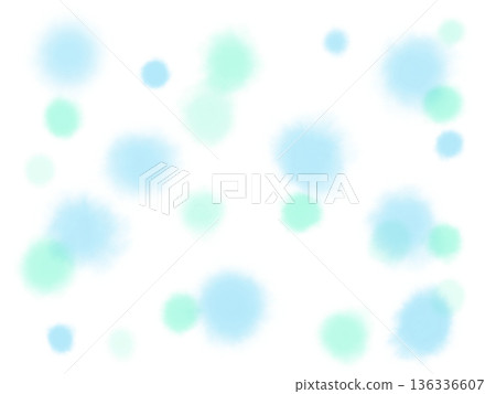 淺藍色和翠綠色清新模糊點狀背景素材 136336607