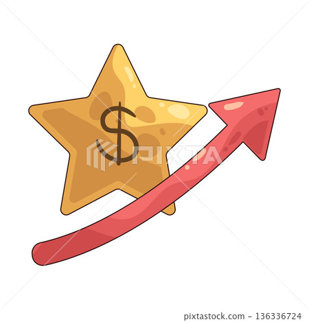 Illustration of Star growth Illustration of Star growth 136336724