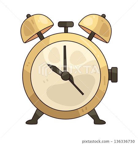 Illustration of alarm clock 136336730