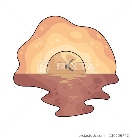 Illustration of Sunset time Illustration of Sunset time 136336742