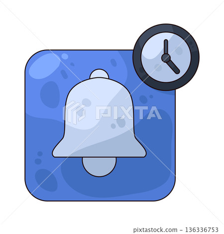 Illustration of alarm notification Illustration of alarm notification 136336753