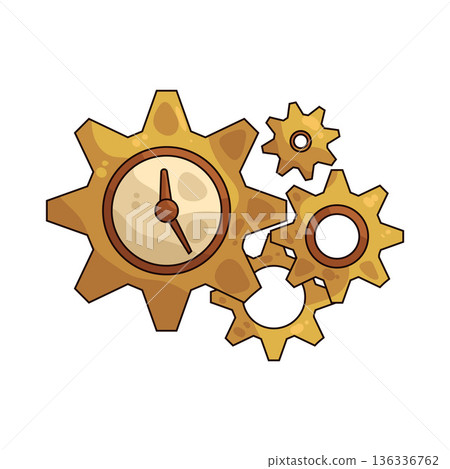 Illustration of Clock gear Illustration of Clock gear 136336762