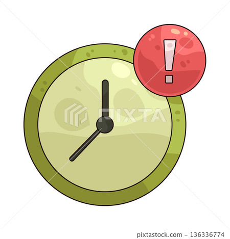 Illustration of time alert Illustration of time alert 136336774