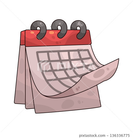 Illustration of calendar page Illustration of calendar page 136336775