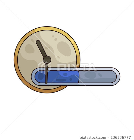 Illustration of Time progress Illustration of Time progress 136336777