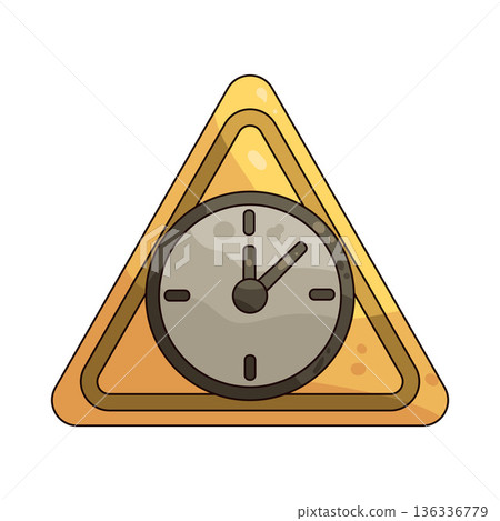 Illustration of Time warning Illustration of Time warning 136336779