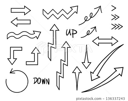 Set of various black arrows Set of various black arrows 136337243
