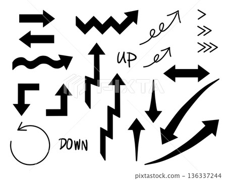 Set of various black arrows Set of various black arrows 136337244