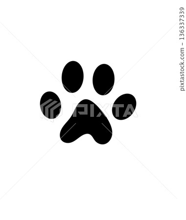 Dog footprint 136337339