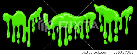 Cartoon goo dripping Cartoon goo dripping 136337395