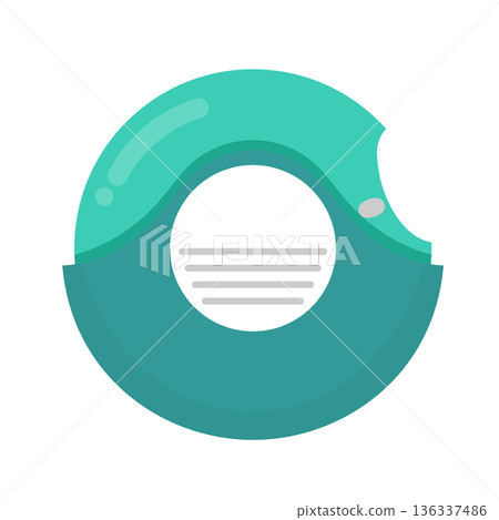 Illustration of asthma medication, inhaler, inhaler 136337486